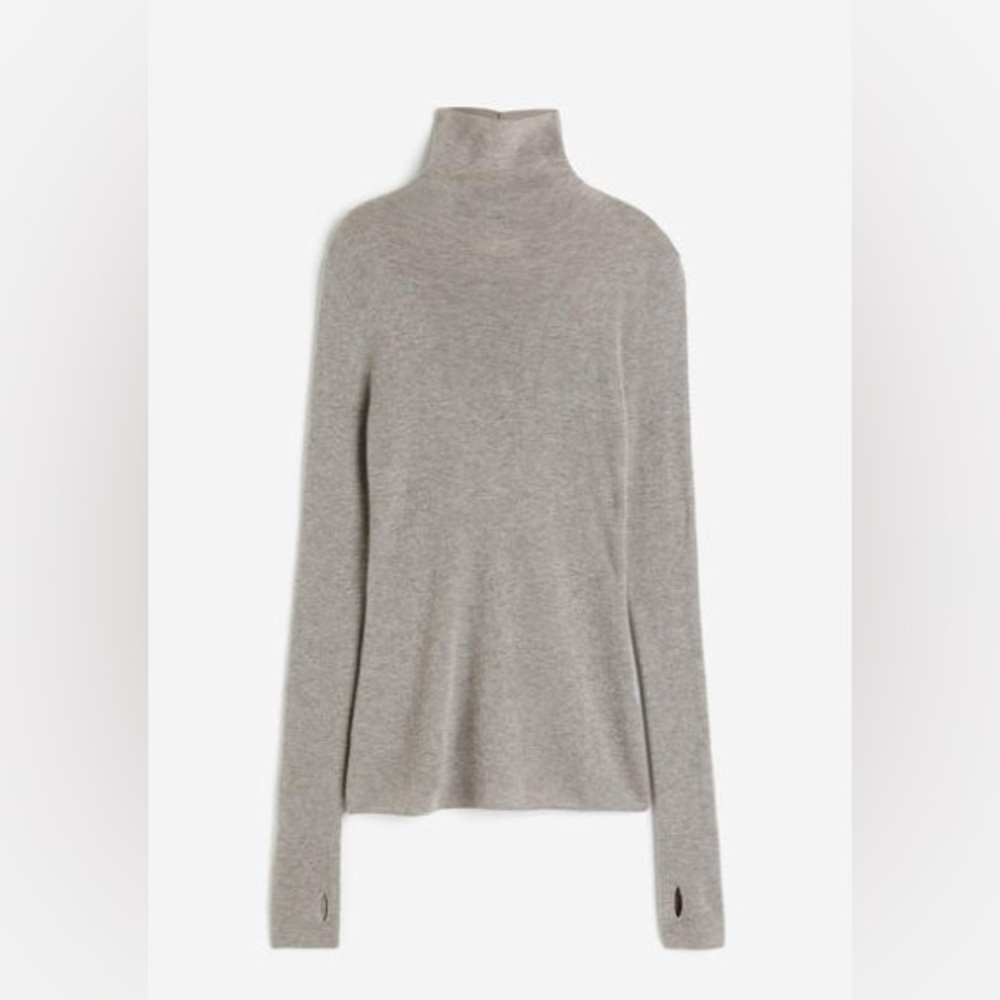 NEW H&M Premium Selection Cashmere Wool Blend Turtleneck Sweater